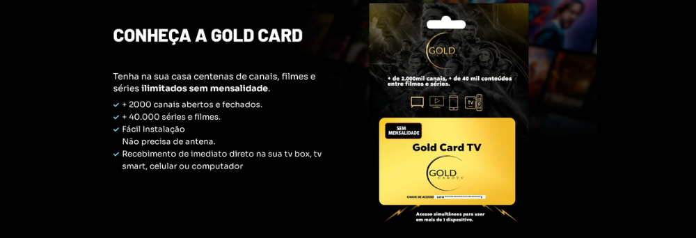 Adquira o Gold Card TV!